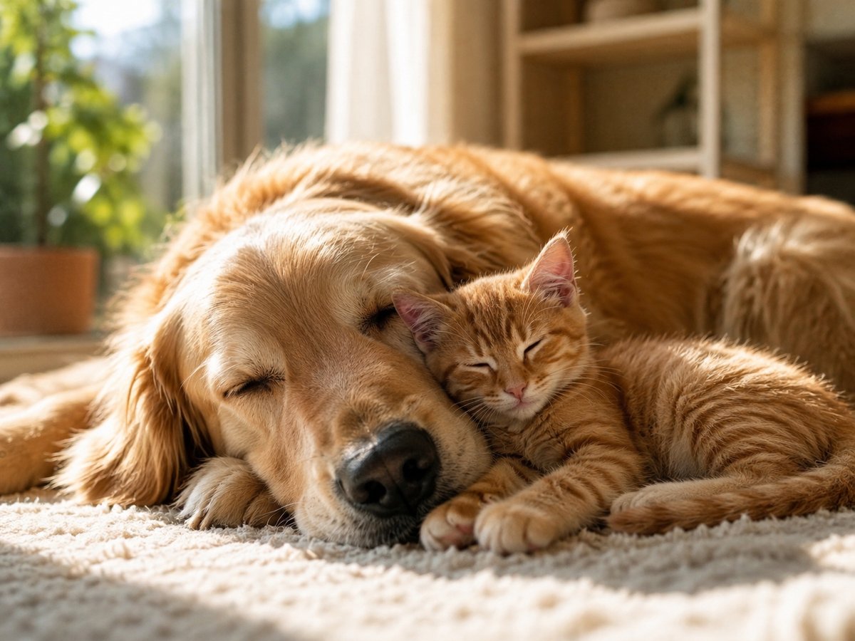 Uykuya dalmış köpek ve kedi, PawLove'ın huzurlu bakım anlayışı